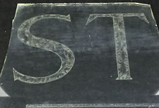 Janela de vidro gravado antiga salvamento S T, 5 e 10 centavos letras, restos comprar usado  Enviando para Brazil