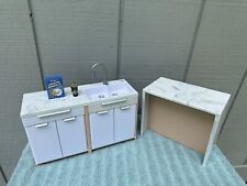 Rainbow High Doll House Kitchen Sink & Counter Cabinet And Kitchen Island for sale  Shipping to South Africa