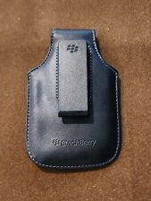 OEM BLACKBERRY BLACK LEATHER CASE COVER SWIVEL BELT, used for sale  Shipping to South Africa