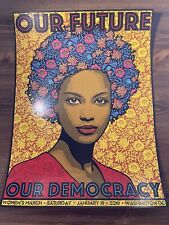 Chuck Sperry “Our Future Our Democracy” Art Print Poster Women’s March Vote for sale  Los Angeles