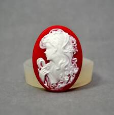 LADY SILICONE MOLD cameo 40x30mm sugarcraft resin  polymer clay mould soap  for sale  Shipping to South Africa