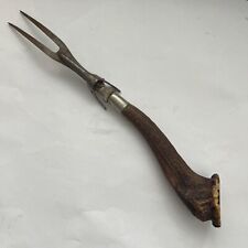 stag handle horn fork carving for sale  Lawrenceville