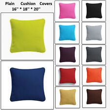 Cushion Covers Cotton Plain Dyed Home Sofa Decorative Cushion Cases 16''18''20'' for sale  Shipping to South Africa