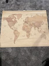 Used, World Map Wall Decor Large for sale  Shipping to South Africa