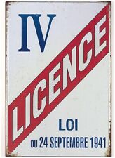 Plaque metal licence d'occasion  France