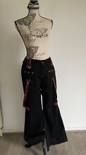 Used, Vintage Tripp NYC Chain Plaid Tartan Wide Leg Flare Pants Punk Goth Grunge Sz11 for sale  Shipping to South Africa