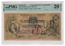 Billete ARGENTINA (EL BANCO NACIONAL) 100 Pesos 1888 PMG Muy Fino, usado segunda mano  Embacar hacia Argentina