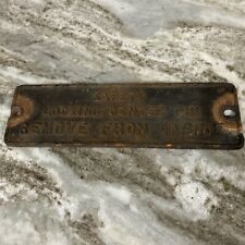 Railroad Car Cast Iron Sign Plaque Miner Safety Locking Center Pin Remove Inside for sale  Shipping to Canada