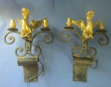 Muy Encantador Par de Apliques Bronce Dorado Y Hierro Forjado Ormolu Cómo Luces de Pared segunda mano  Embacar hacia Argentina