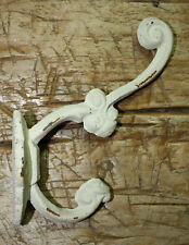 6 Cast Iron White Victorian Style Coat Hooks Hat Hook Rack Hall Tree SCHOOL for sale  Grand Saline