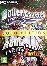 RollerCoaster Tycoon 3 Gold Edition Wild! Pacotes de expansão 2009 montanha-russa comprar usado  Enviando para Brazil
