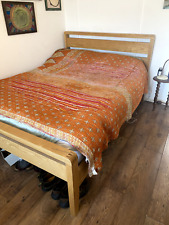 Double wooden bed for sale  LONDON