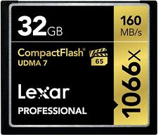 Tarjeta de memoria flash compacta Lexar Professional 32 GB CF 160 MB/s 1066x UDMA7 4K segunda mano  Embacar hacia Argentina