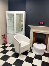 white leather tub chairs for sale  HULL