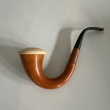 Vtg Sherlock Holmes Style Calabash Gourd Solid Meerschaum Bowl Cup Smoking for sale  Shipping to South Africa