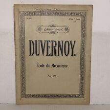 Used, Antique Ecole du Mecanisme 15 Etudes for Piano Sheet Music by J B Duvernoy for sale  Shipping to South Africa