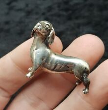 Estatueta miniatura inglesa prata esterlina 925 Dachshund para cachorro comprar usado  Enviando para Brazil