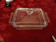 Anchor Hocking Clear Glass Refrigerator W/lid - Casserole Dish # 1424 for sale  Shipping to South Africa