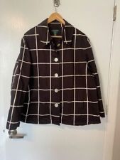 Blazer feminino Ralph Lauren xadrez marrom gola xadrez forrado terno jaqueta tamanho 3X comprar usado  Enviando para Brazil