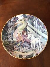 Usado, Antigo 1994 JODY BERGSMA Imagine Peace The MAGIC Companions UNICORNS CHINA PLATE 8” comprar usado  Enviando para Brazil