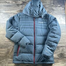 Usado, Chaqueta amortiguadora Columbia Omni-Heat 650TD turbo plumón con capucha para hombre M gris aislada segunda mano  Embacar hacia Mexico