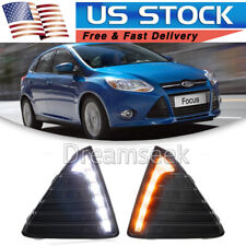 Usado, DRL FOR FORD FOCUS 2012 2013 2014 LED LUZ DE CIRCULAÇÃO DIURNA FAROL DE NEBLINA SETA comprar usado  Enviando para Brazil