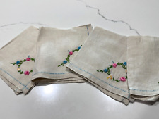 embroidered napkins vintage 4 for sale  Frisco