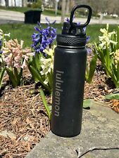 LULULEMON BACK TO LIFE SPORT WATER BOTTLE 24OZ Black Camo Used Stainless Steel for sale  Shipping to South Africa