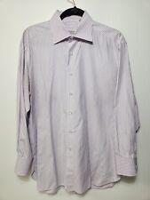 Stefano Ricci Dress Shirt Size 17/43 In Light Purple Stripes Cotton  for sale  Shipping to South Africa
