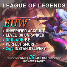 EUW ✅ League of Legends Account | 30K BE Smurf Unranked Level 30 | Instant Send comprar usado  Enviando para Brazil
