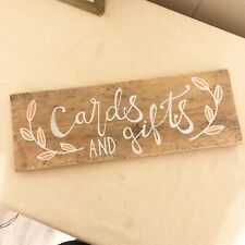 Used, Wedding Sign Cards & Gifts Hand Drawn Painted Rustic Country Barn Wedding Decor for sale  Shipping to South Africa