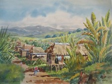 village orig vietnam paper watercolor painting for sale village orig vietnam paper watercolor painting for sale Shipping to Canada