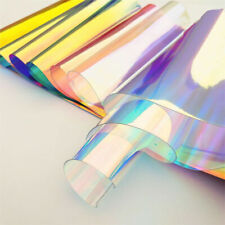 Schillerndes holografisches klares PVC-Gewebe Vinylfolienmaterial Bow Craft Bag, usado comprar usado  Enviando para Brazil
