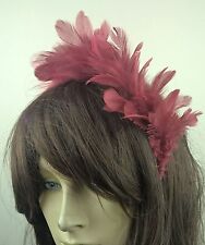 Red feather headband for sale  Shipping to Ireland