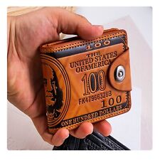 Billetera de cuero para hombre RFID plegable tarjeta de bloqueo billeteras genuinas soporte delgado para hombres, usado segunda mano  Embacar hacia Argentina