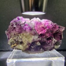 Used, Pink Phantom Fluorite XX Cube Level Purple 40*26*21mm from Okorusu Refill Namibia for sale  Shipping to South Africa