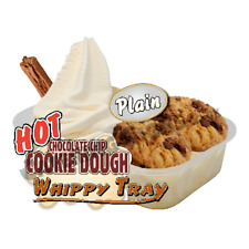 Plain Hot Cookie Dough Tray Whippy Ice Cream Sticker - Catering Trailer Decal, used for sale  Shipping to South Africa
