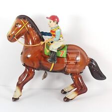 Brinquedo mecânico vintage de trabalho cavalo e jóquei década de 1950 Haji feito no Japão comprar usado  Enviando para Brazil
