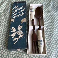 Niagara Falls sald fork and spoon with Box vintage Kitchenalia set hardly used, used for sale  Shipping to South Africa