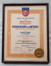 Medaille diplome renovation d'occasion  Blagnac