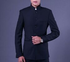 Casaco fino masculino túnica oriental chinesa terno Mao peito único blazers comprar usado  Enviando para Brazil