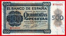 500 Pesetas, 1936 ''Burgos'' Serie B , EBC, Profesionalmente restaurado. segunda mano  Embacar hacia Argentina