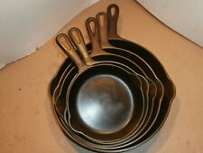 Griswold Vintage cast iron skillet  set of 5 small block smooth bottom for sale  Shipping to South Africa