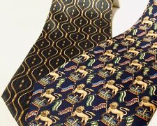 Usado, LOT Gucci +Salvatore Ferragamo Silk Ties/Navy Blue/Gold/Dark Green/Lions/Royal segunda mano  Embacar hacia Argentina