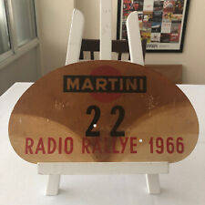 1966 Radio Rallye Car Rally Participant Plate w/ Martini Ad for sale  Shipping to South Africa