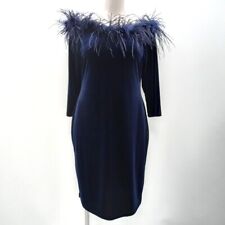 feather trim dress for sale  ROMFORD