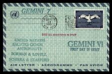 Mayfairstamps United Nations 1965 Gemini 7 Space First Day in Orbit Aerogamme aa comprar usado  Enviando para Brazil