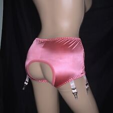 Used, 1X ￼XL Silky Glossy Second Skin Pink Spandex Crotchless Panty Open Girdle Garter for sale  Shipping to Ireland