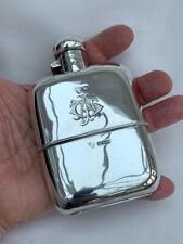 solid silver flask for sale  FELIXSTOWE