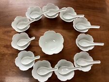 8 small white soup bowls for sale  Boulder